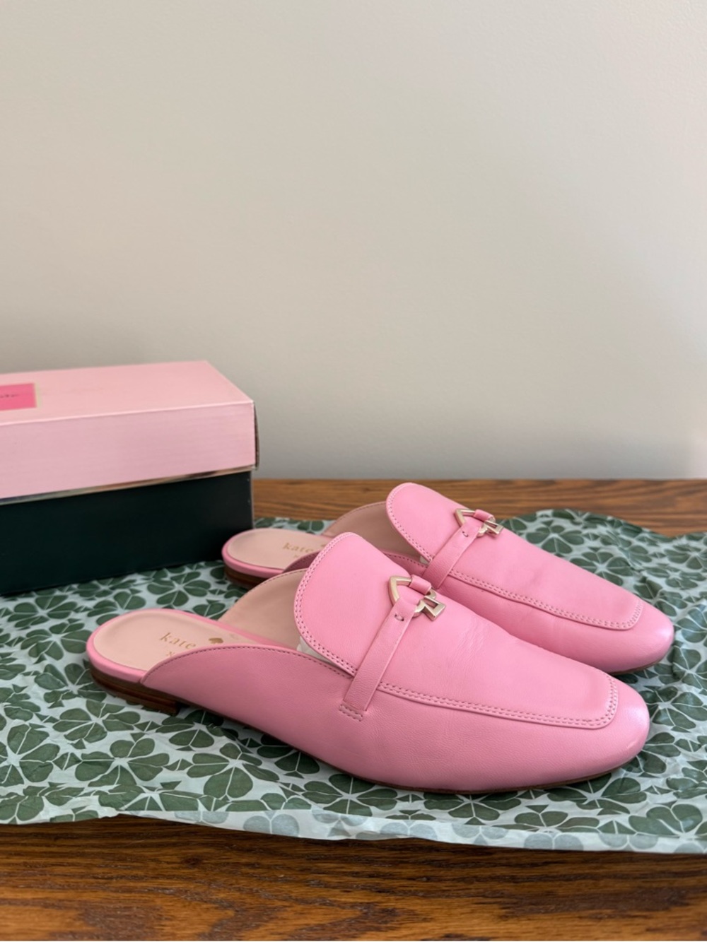 Kate Spade Pink Colada Leather Mules